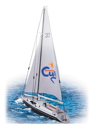 Hobby Engine RC Boat/Yacht - UNIVERSITY CLUB - 2 Channel RTR