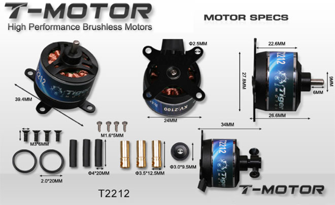 TIGER T2212 40g BRUSHLESS MOTOR - Πατήστε στην εικόνα για να κλείσει