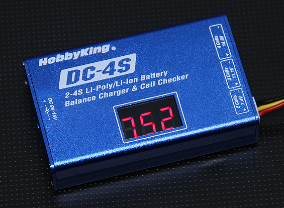 Hobbyking DC-4S Balance Charger & Cell Checker 30w 2s~4s - Πατήστε στην εικόνα για να κλείσει