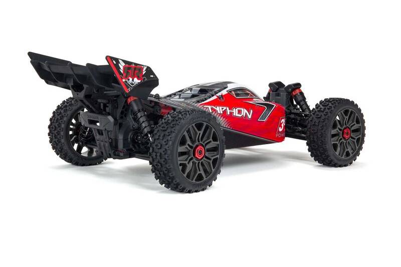 ARRMA TYPHON 4X4 V3 3S BLX 1/8 Brushless Buggy RTR, Red - Click Image to Close
