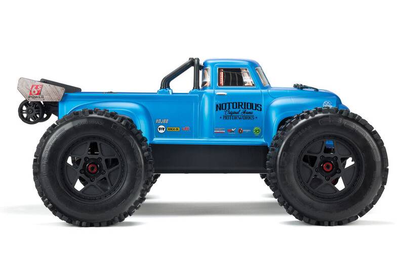 ARRMA NOTORIOUS 6S V5 4WD BLX Stunt Truck with Spektrum RTR - Click Image to Close