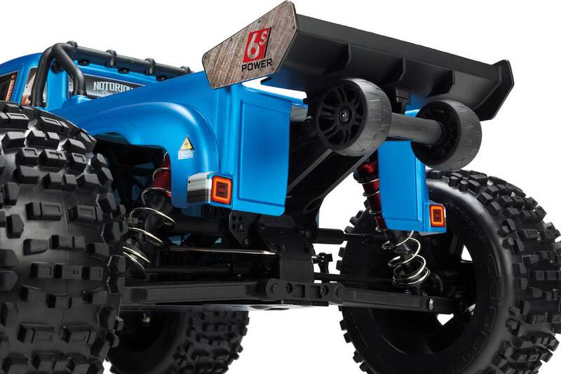 ARRMA NOTORIOUS 6S V5 4WD BLX Stunt Truck with Spektrum RTR - Click Image to Close