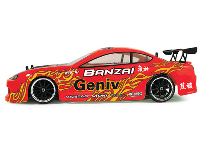 FTX Banzai 1/10th Scale 4WD RTR Brushed Electric Street Drift Ca - Click Image to Close