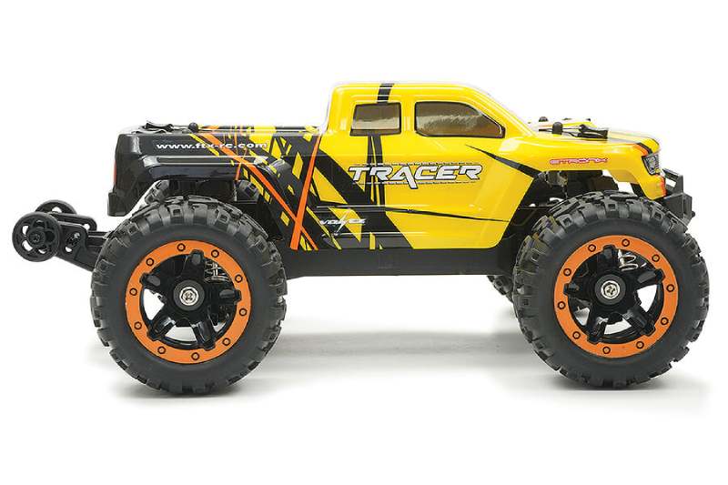 FTX TRACER 1/16 4WD BRUSHLESS RC MONSTER TRUCK RTR - YELLOW - Click Image to Close