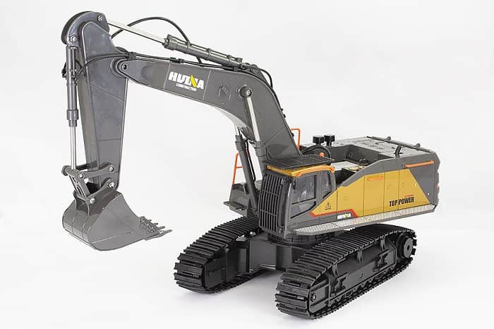 HUINA 1/14TH RC EXCAVATOR 2.4G 22CH W/DIE CAST CAB, BUCKET - Click Image to Close