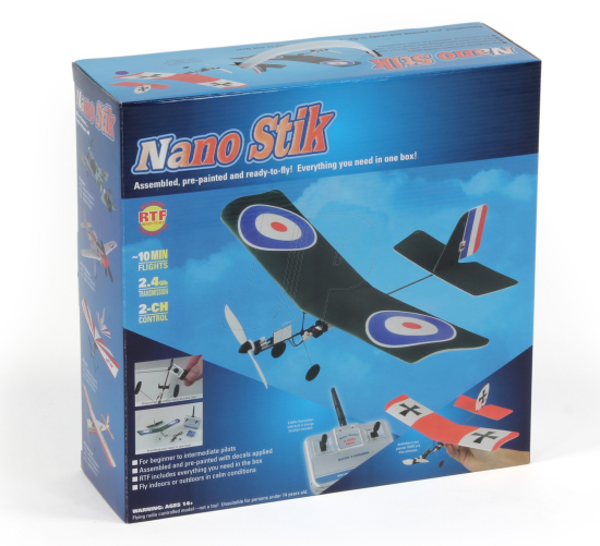 NANO STIK RTF RC AIRPLANE - 2.4GHZ (MODE 2) (GREEN OR RED) - Click Image to Close