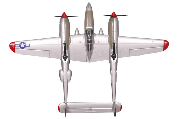 FMS 1400 Series, RC Warbird P38 Lockheed Lightning ARTF w/o Tx/R - Πατήστε στην εικόνα για να κλείσει