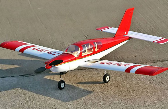 Top Gun Park Flite TB-20 Electric RTF Scale Trainer - Red - Click Image to Close