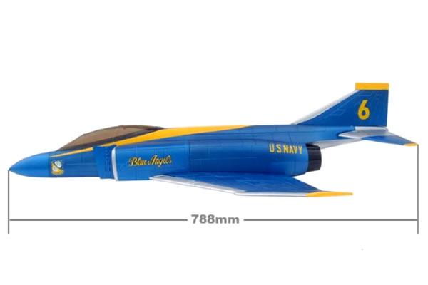 F4-E Phantom Blue Angels EDF Electric RTF Jet with 2.4ghz Radio - Click Image to Close