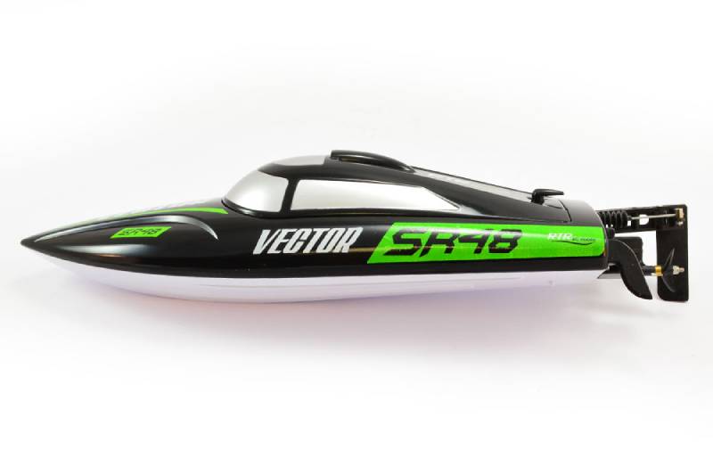 VOLANTEX RACENT VECTOR SR48 BRUSHLESS BOAT RTR- BLACK - Click Image to Close
