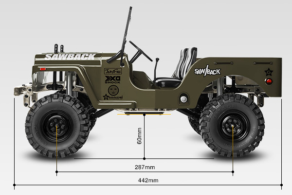 Gmade Sawback 1/10 Scale RC Crawler Kit - Πατήστε στην εικόνα για να κλείσει