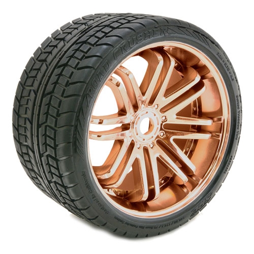 SWEEP ROAD CRUSHER BELTED TYRE ON BRONZE 17MM WHEELS 1/4 OFFSET - Πατήστε στην εικόνα για να κλείσει