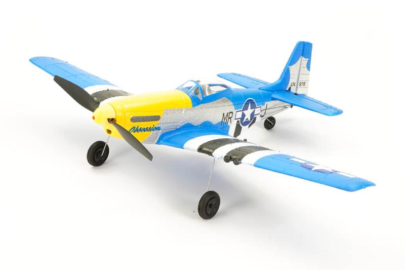 Volantex P-51D Mustang V2 Blue 4CH 400MM With Gyro RTF RC Plane