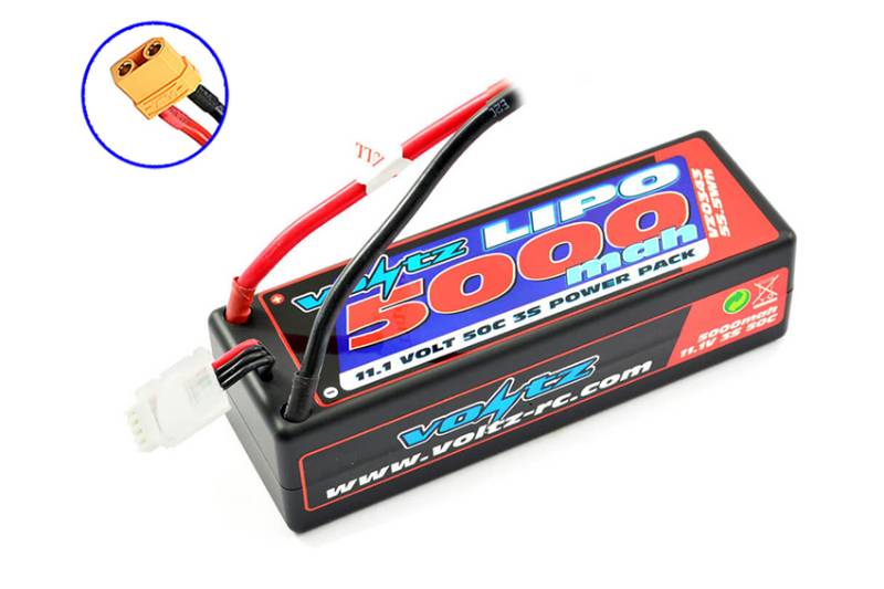 VOLTZ 5000MAH HARD CASE 11.1V 50C LIPO STICK PACK XT90