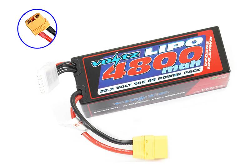 VOLTZ 4800MAH HARD CASE 22.2V 50C LIPO STICK PACK XT90