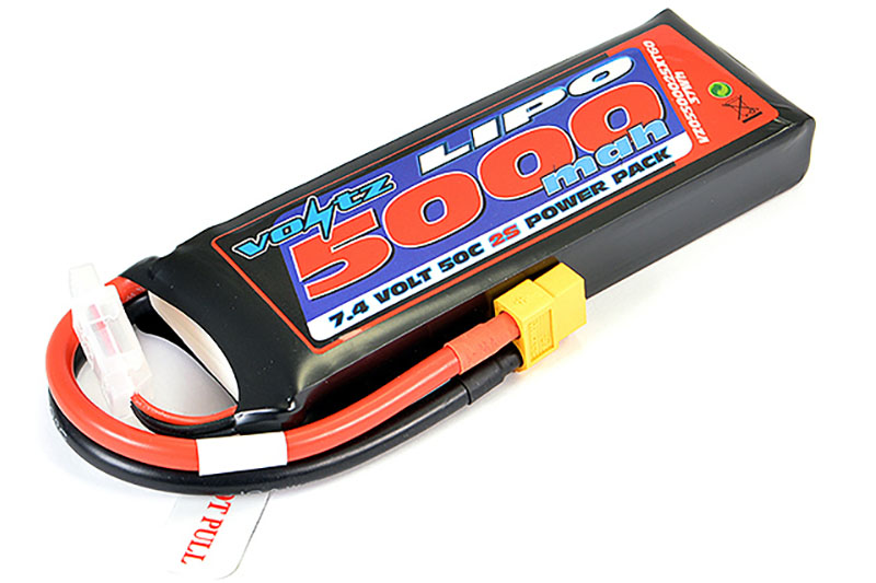 VOLTZ 5000MAH 7.4V 50C LIPO BATTERY W/XT60