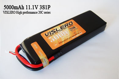 Vislero 5000mAh-11.1V-20C Lipo Battery