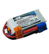 DualSky 11.1V, 1000mAh, 3S1P, 5C charge LiPo Battery