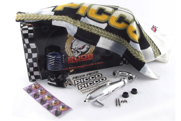 Picco P7-R EVO 3 .21 Buggy Engine and Pipe Combo